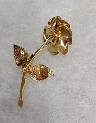 Vintage – Gold Tone Rose Brooch /Pin – Mother’s Day Gift for Grandma