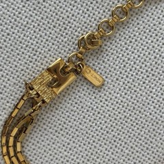 Vintage Monet Gold Tone 3-Strand Necklace Adjustable Length 16-18”