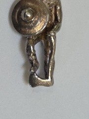 Sterling Silver ~ Viking Warrior Charm ~ Nordic ~ Nice AXE & SHIELD ~ VINTAGE
