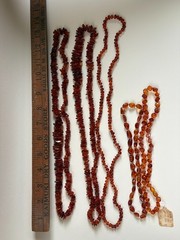 Antique Polished Baltic Amber Necklaces & Earrings