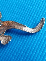 Vintage AAI Lizard/Gecko Pink Rhinestone Gold Tone Brooch/Pin. FREE SHIPPING