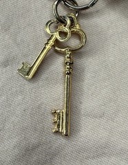 Vintage Multiple Charm Gold Tone Pendant With Some Wear On Gold Tone