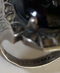 Vintage Sterling Silver 925 Marcasite Onyx Ring Lot ~ Compartment Ring ~ Deco ~