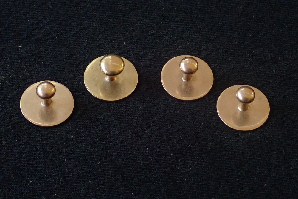 vintage 14kt gold shirt vest stud buttons