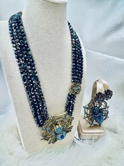 HEIDI DAUS! “Entangled Elegance” A Spider* Spinning It’s Web Necklace/Earring’s