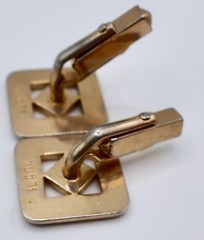 Vintage Mid Century Modern Swank Gold Tone Cufflinks & Tie Bar 10 Piece Lot
