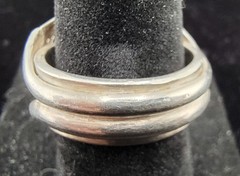 Vintage Silver Mercury Dime Artisan made ring. Size 8, 15.18g
