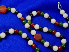Vintage Asian Multi-Color Jade Necklace, family owned for over 60 years. Perfect