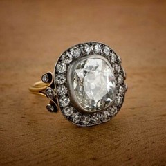 3.50 Ct White Diamond Art Deco Vintage Engagement Ring 14K Yellow Gold FN