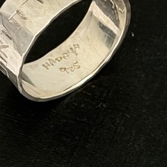Hadaya 925 Sterling Silver Hebrew Jerusalem Engraved Etched Band Ring Size 7.5