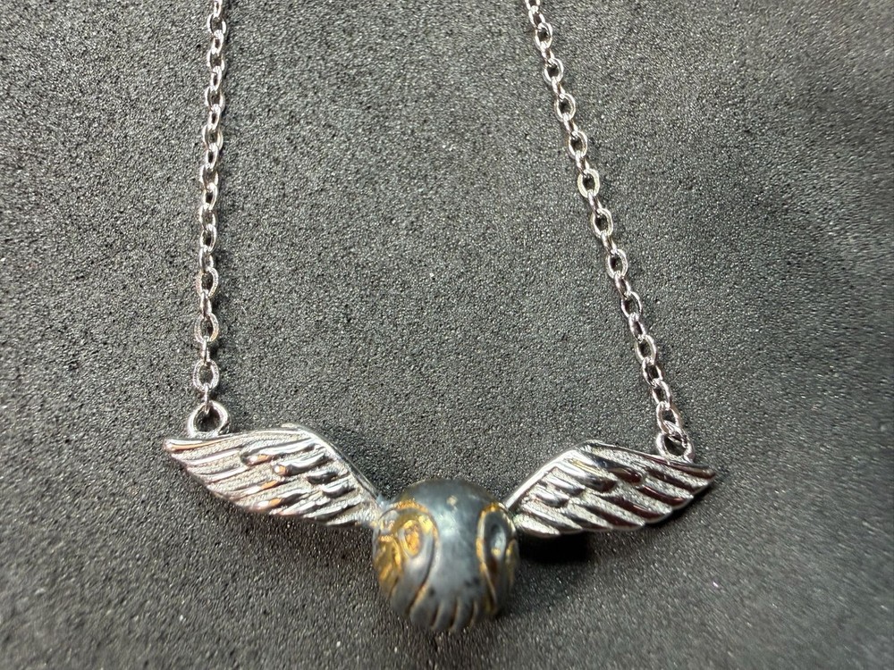4.10g Vintage Sterling Silver 925 Winged Ball Pendant Chain Necklace 17 in M