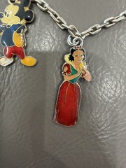 vintage sterling silver Disney Charm Necklace Mickey Mini Mouse Goofy Etc