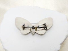 Vintage Nickel Silver Butterfly Brooch- 2 1/4″ W