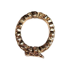 Vintage Textured Gold Tone Oval Holder Scarf Ring Clip Handkerchief 1″ Retro GUC