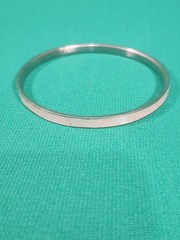 Vintage Bangle Bracelet Lot of 6 Enamel & Silver Tone Includes Signed Monet