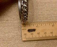 Vintage Bangle Bracelet Silver Tone Chain 8.25” Biker