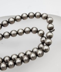 Antique Victorian W.R.C Sterling Silver Bead Ball Chain Collar Necklace 15.5″