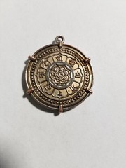 Garuda & Lotus Nepalese Amulet Pendant Hindu Buddhist Talisman Bimetallic