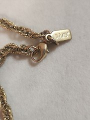 1928 Marked Heart And Bow Dangle Necklace 17 Inches