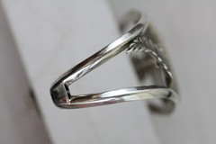 VINTAGE NATIVE AM INDIAN MOP FEATHER STERLING SILVER 925 CUFF BRACELET 6.25″