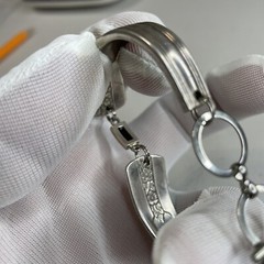 Estate Oneida Silversmith Spoon Bracelet Unique Homemade Silverplate Jewelry
