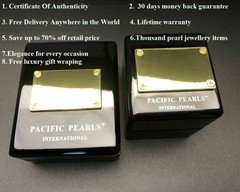 Pacific Pearls® 12mm Genuine AAA Diamonds Tahitian Pearl Earrings Gifts For Wife