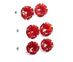 Carnelian Carved Flower 9MM Jackets For Studs Use With Any Stud Bridal Shower
