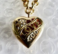 lOCKET LOVE ART BRACELET GOLD TONE RHINESTONE FANCY BLING RETRO JEWELRY neocurio