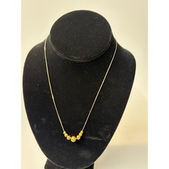 Vintage Necklace Chain Gold Tone Sliding Beads Delicate and Pretty Piece