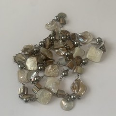 Vintage Abalone Mother Of Pearl Necklace 1970’s. N81