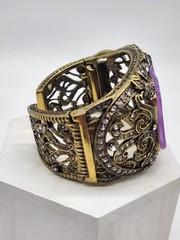 Retired Vintage Heidi Daus Dynasty Bangle Bracelet and Ring Set