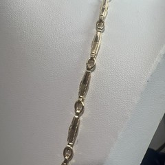 Vintage Estate HOBE Signed Gold Tone & White Beaded ANIMAL ONIX 28” Unique