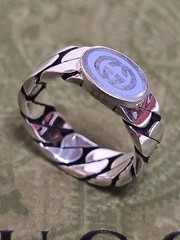 GUCCI Interlocking G Enamel Ring 12 No.
