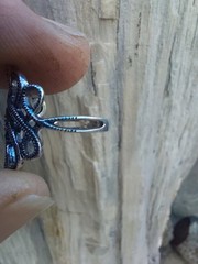 Vtg. RJ GRAZIANO Filigree Infinity 925 & Marcasite Ring- Size 8