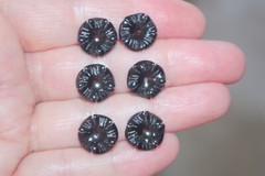 VINTAGE BLACK ONYX FLOWER JACKETS FOR EARRINGS USE WITH ANY STUDS