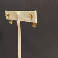 Vintage Evan St. Clair Yellow Gold Tone Diamond Dust Pierced Post Earrings