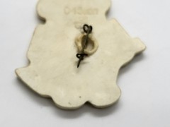 Vintage Child’s Brooch Badge “Hockey Bear” Made in USSR Plastic in 1980s Rare