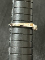 925 Sterling Silver Clear CZ Sparkly Wavy Half Eternity Band Ring 2mm Size 6.75