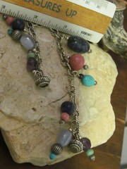 (R Carolyn Pollack 925 Sterling Silver Multi Stone Dangle Magnet Bracelet 41.4g