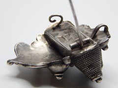 Art Deco African Sterling Silver Brooch-Pendant, Signed B.N.A., Depose