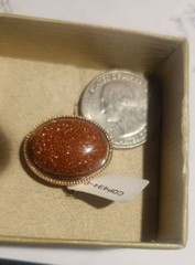 TIMNA JEWELRY COLLECTION(TM) OVAL CABOCHON MAN MADE GOLDSTONE COPPER RING – COP4