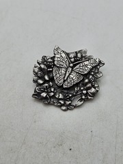 Collection Of 5 Birds And Bloom Pewter Brooches. Signed, 4 Limited Edition