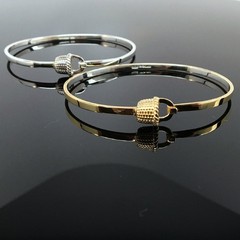 Sterling Silver or Gold Vermeil NANTUCKET BASKET Bracelet BANGLE Gift for Her