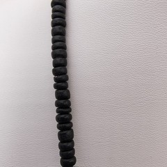 Vintage Mid-Century Modern Necklace Black Red Bead Maximalist Boho 25″