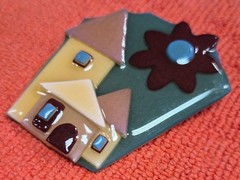 Vintage House Pins by Lucinda Tan Home Large Flower in Sky Pin / Brooch