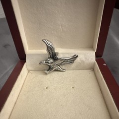 Silver Tone Eagle Bird Pin Brooch, Birds Theme, No Stone, Unisex Adults