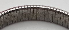 Vintage Monet Tubogas Coil Bracelet Silver Tone Expandable Bangle 7 In 10mm