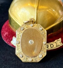 Antique Vintage Victorian 14k 15k Gold Locket Diamonds Monogrammed *As Is* 10 g