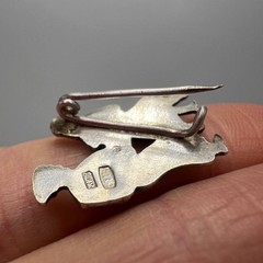 1968 Vintage Ukrainian 875 Silver Brooch Hopak Dance Folk Costume Pin Ukraine