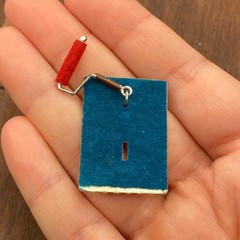 Vintage Griffith 925 Sterling Silver Paint Roller Brush Pendant Bracelet Charm